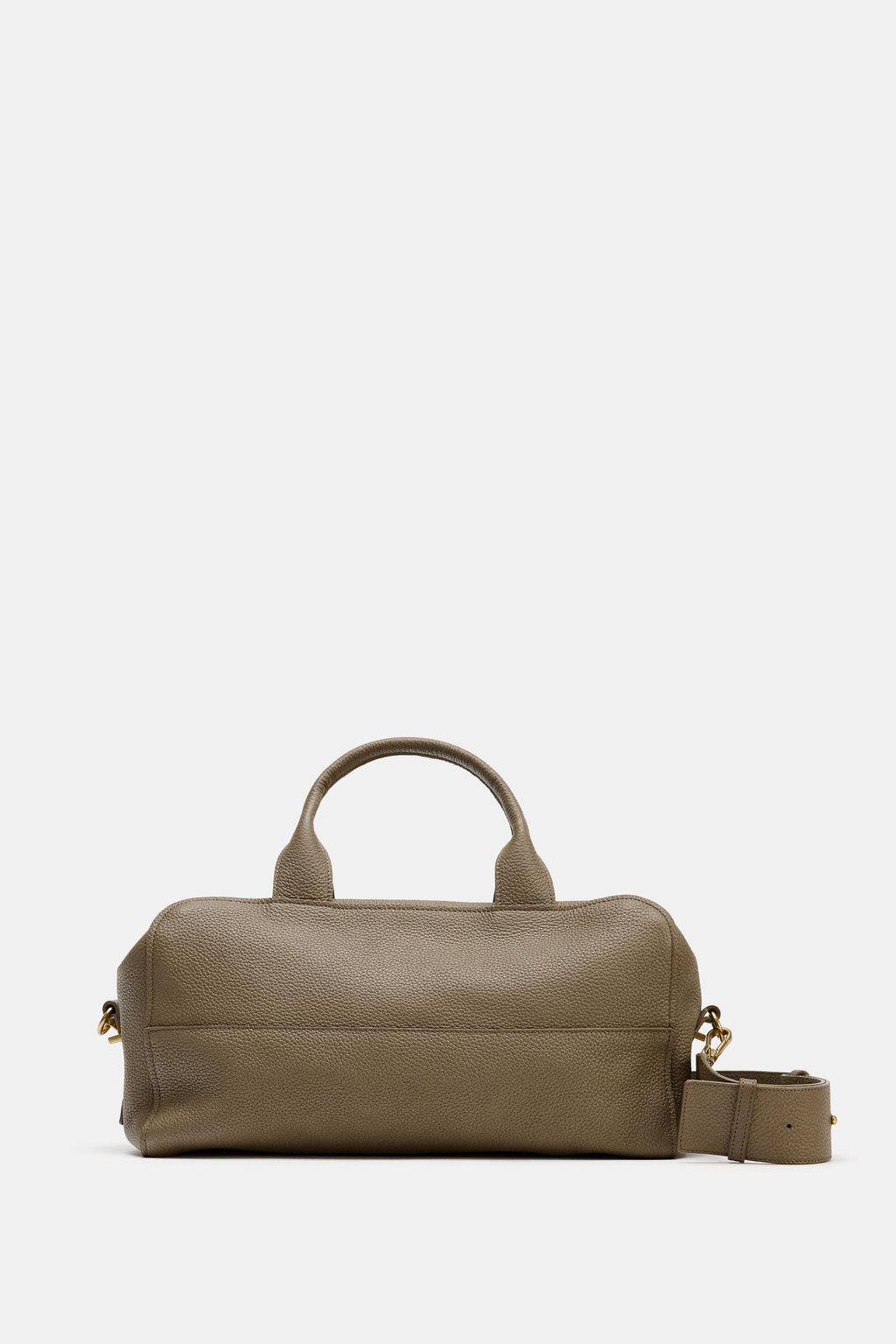 EXTENDED LEATHER BOWLING BAG - Zara фото 5