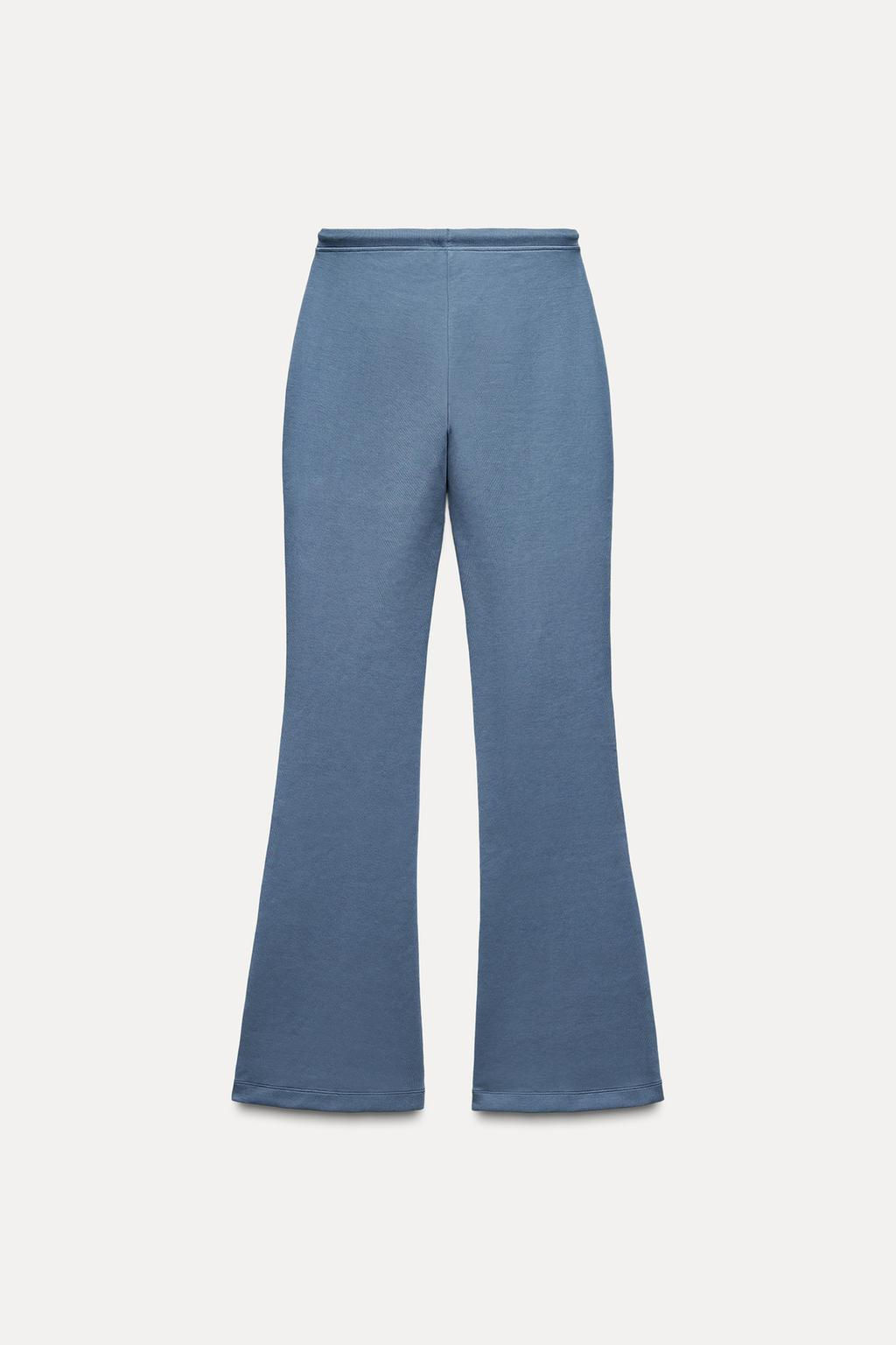STITCHED INTERLOCK BELL BOTTOM TROUSERS - Zara фото 33