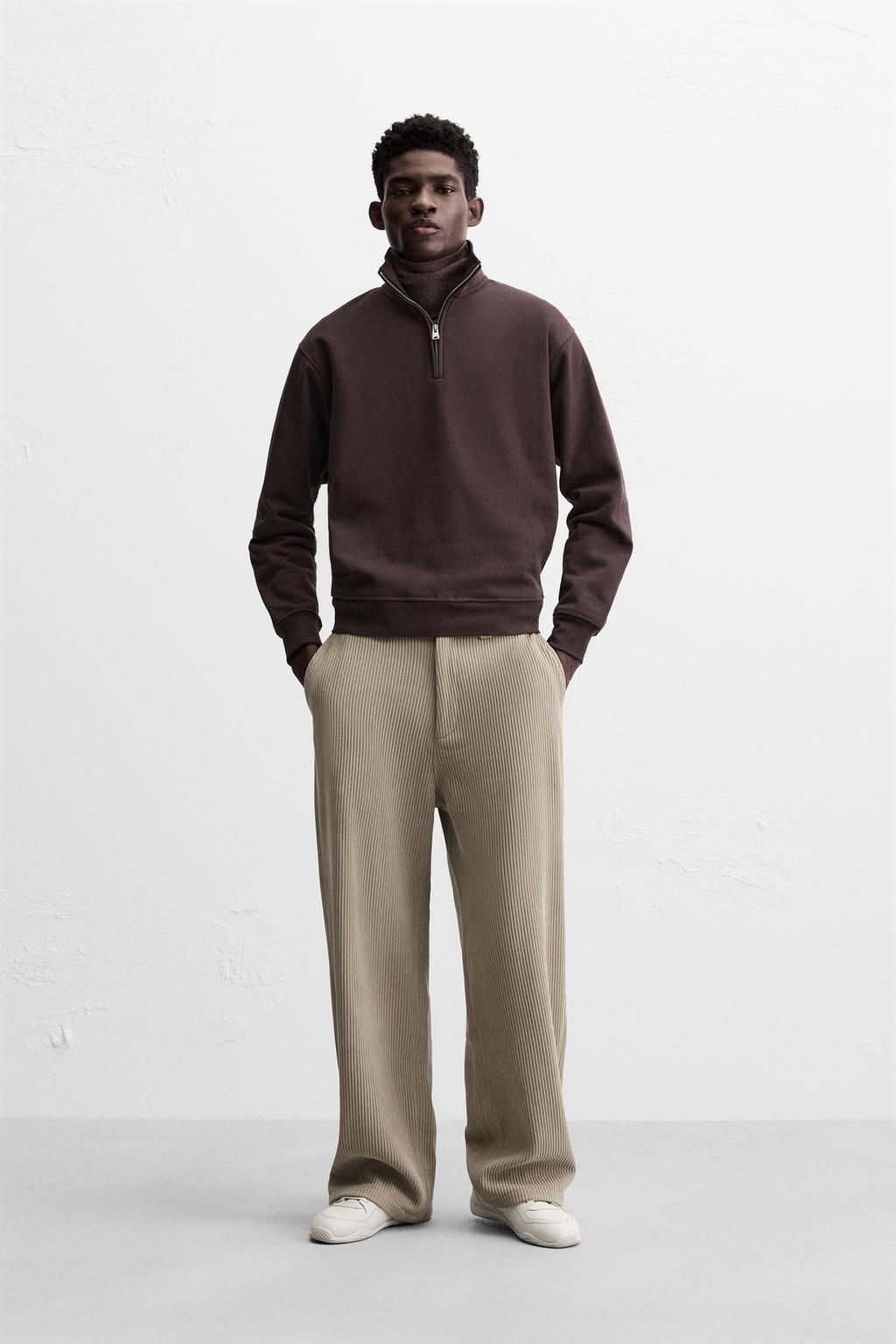 WIDE FIT CORDUROY TROUSERS
