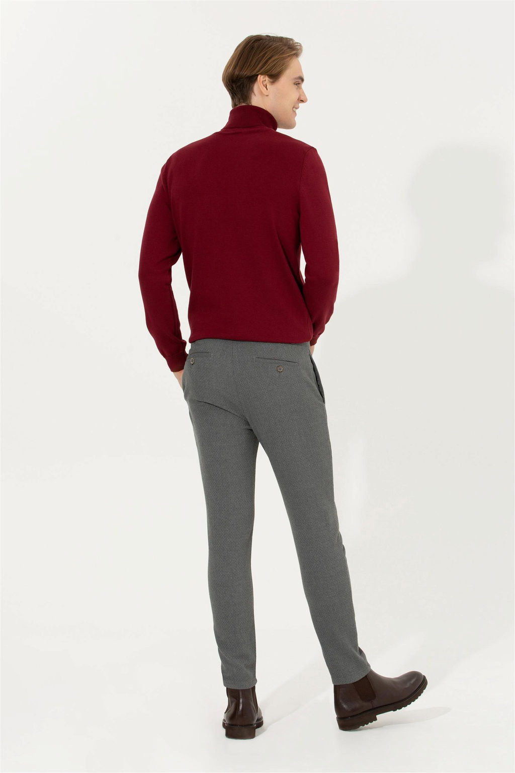 Мужские серые брюки из плотной ткани Неожиданная скидка в корзине - U.s. polo assn фото 4