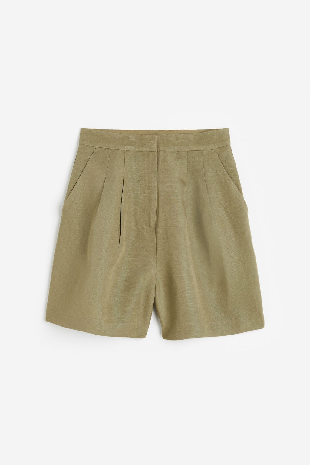 Pantalon corto en mezcla de lino