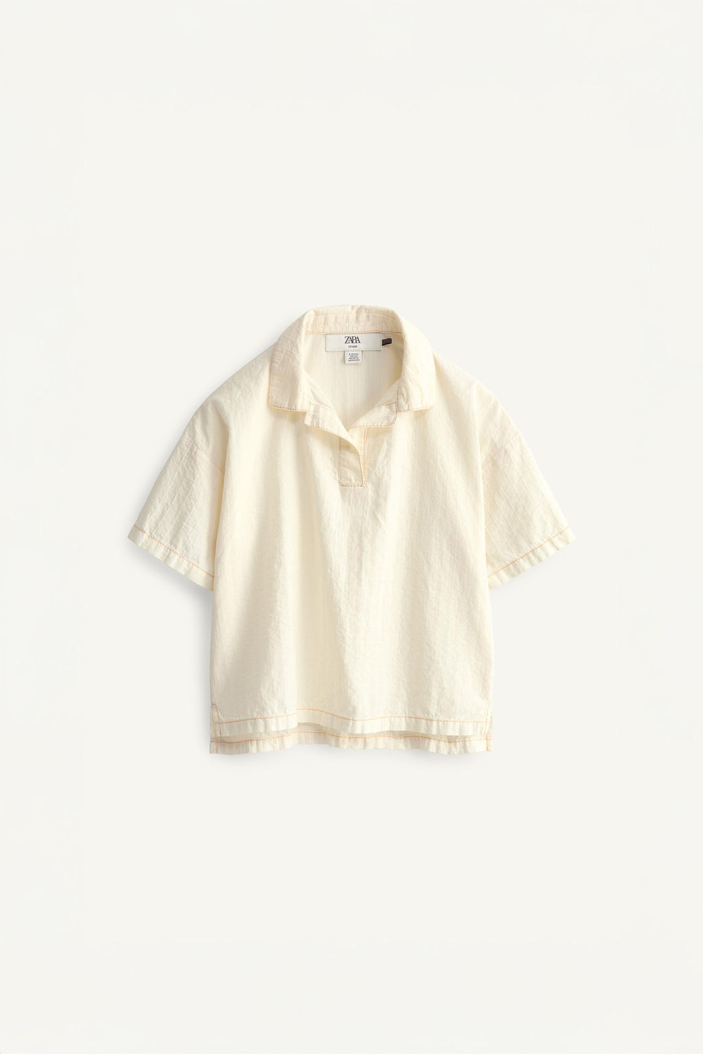 CAMISA PESPUNTES CONTRASTE LIMITED EDITION / Blanco roto - Zara фото 5