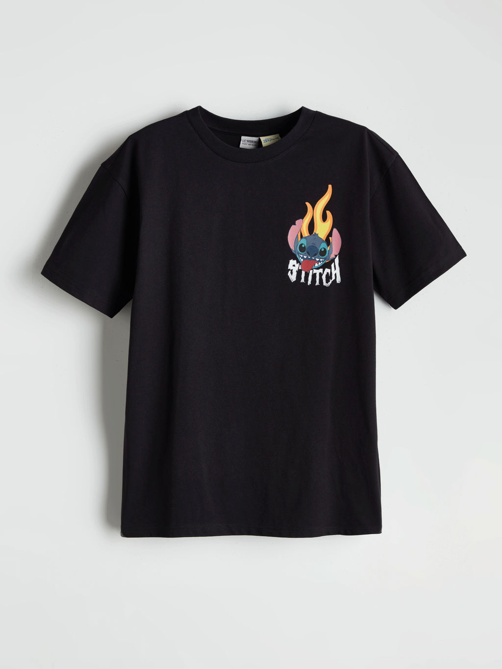 Bisiklet Yaka Stitch Bask?l? Erkek ?ocuk Ti??rt
