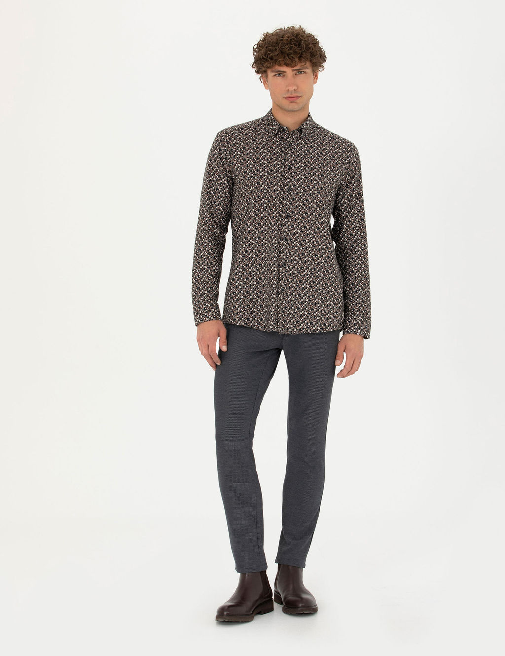 Siyah Slim Fit Uzun Kollu G_mlek - Pierre cardin фото 4