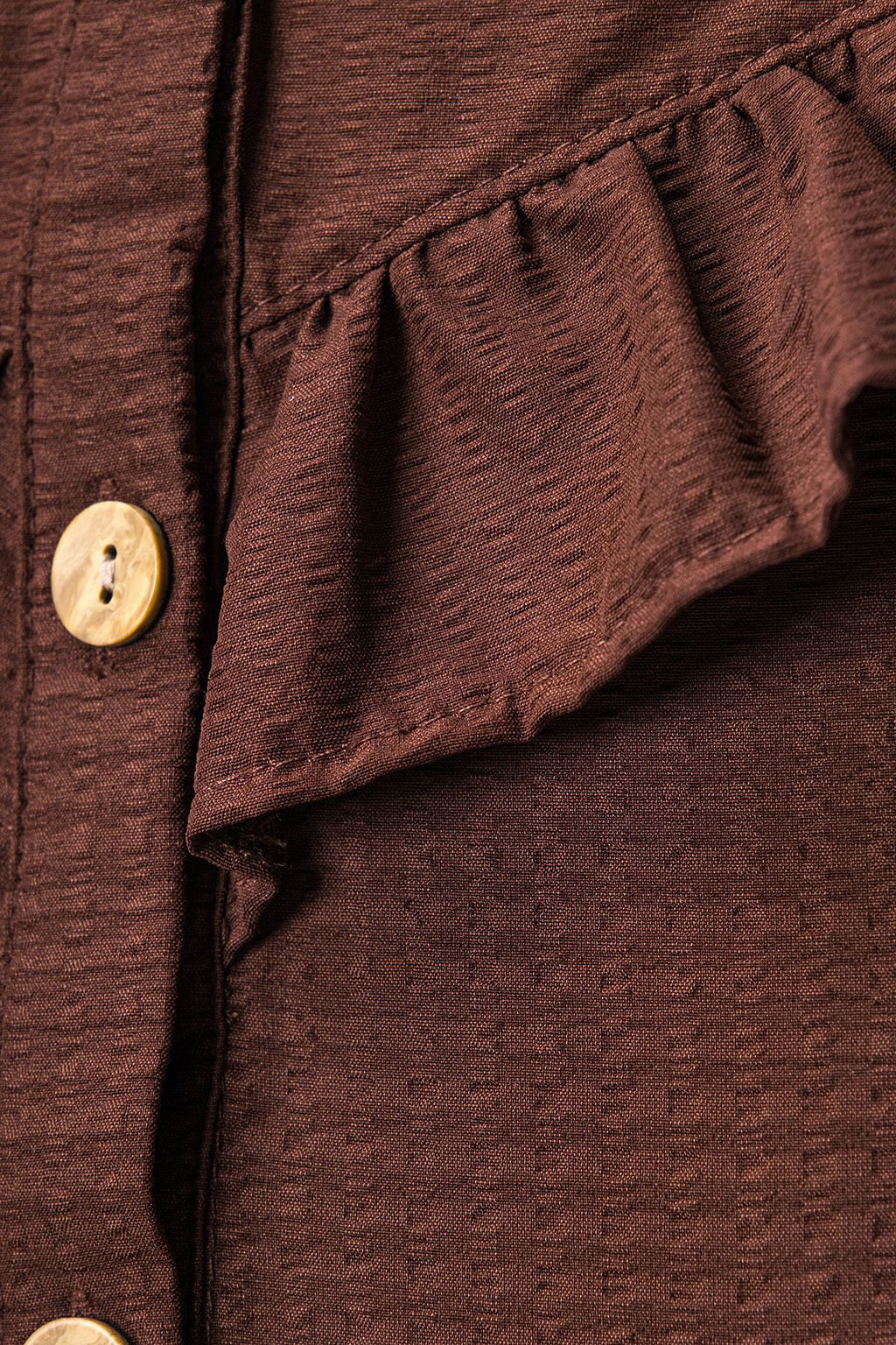 Kahverengi Midi Duz Dokuma Elbise TKDAW25EL00033 - Trendyolmilla фото 4