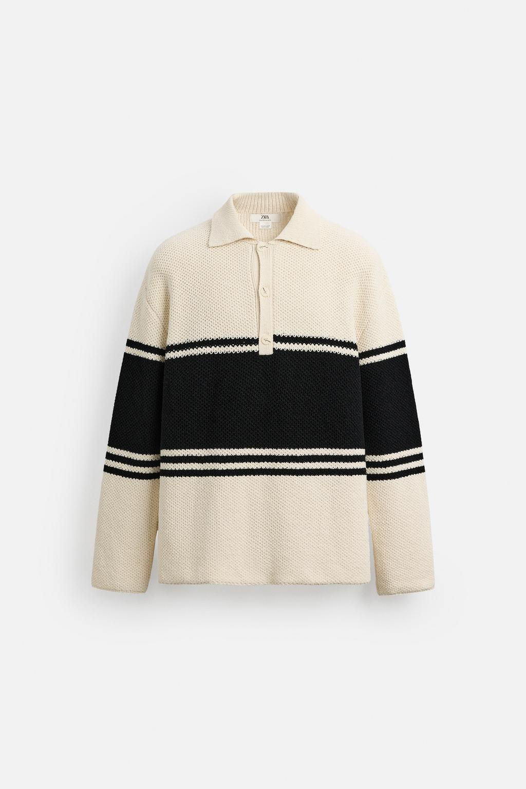 STRIPED KNIT LIMITED EDITION POLO SHIRT - Zara фото 7