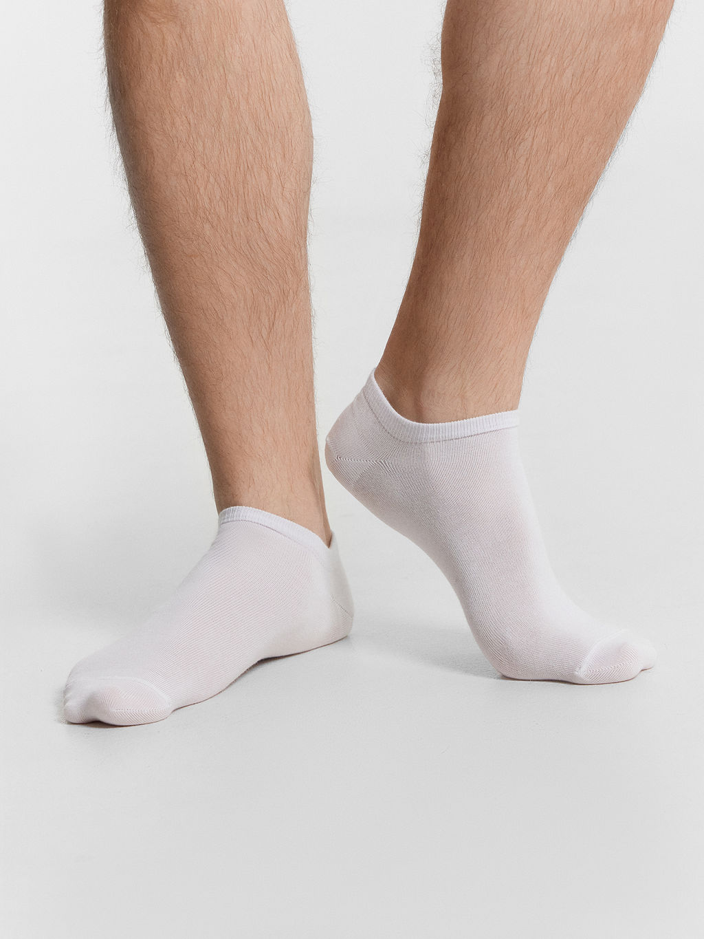 Цена за 5 пар! Носки мужские укороченные белые в наборе, 3 пары - Mark formelle фото 2