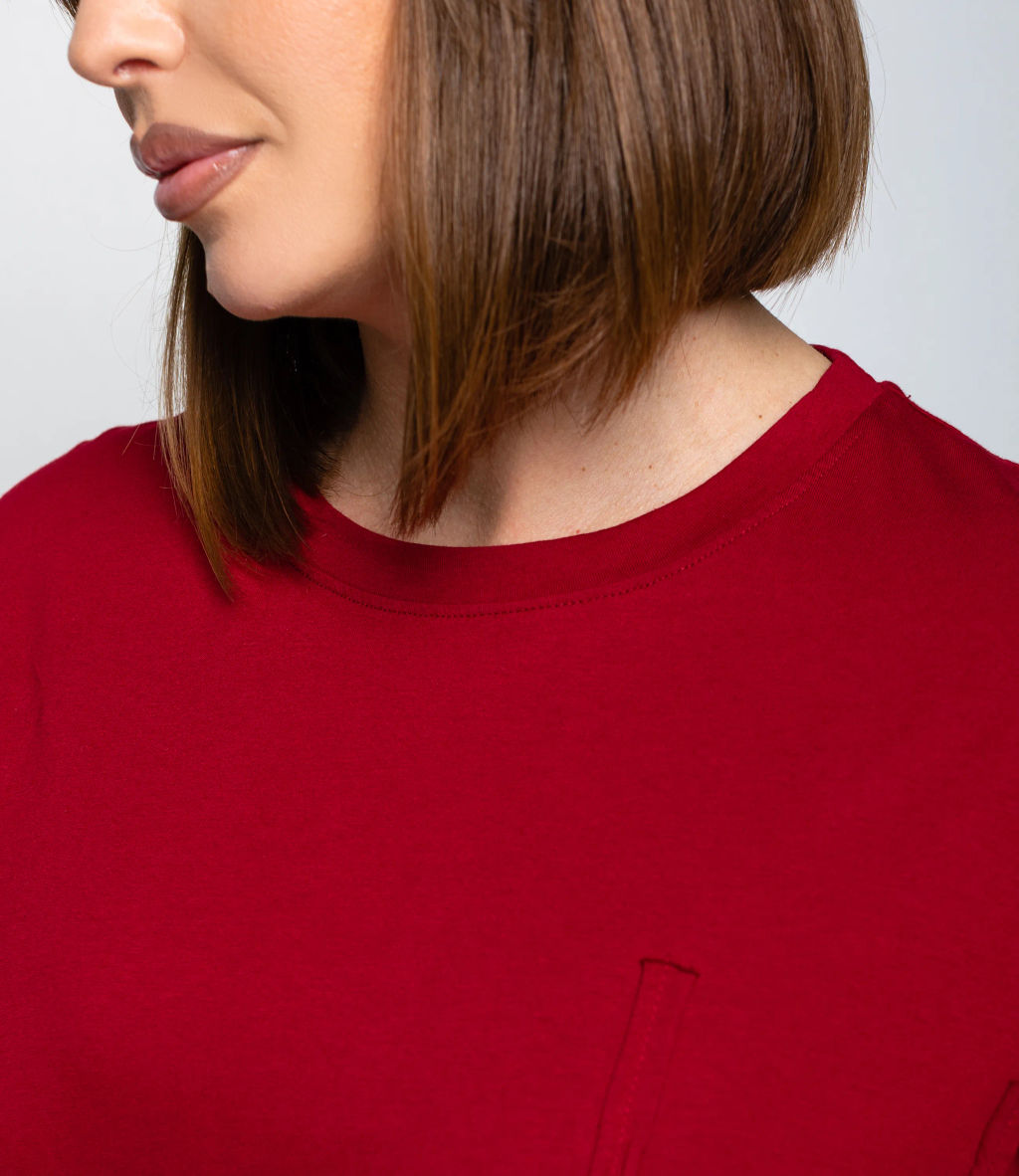 Футболка #КТ1612 (1), бордовый - Dommod фото 5