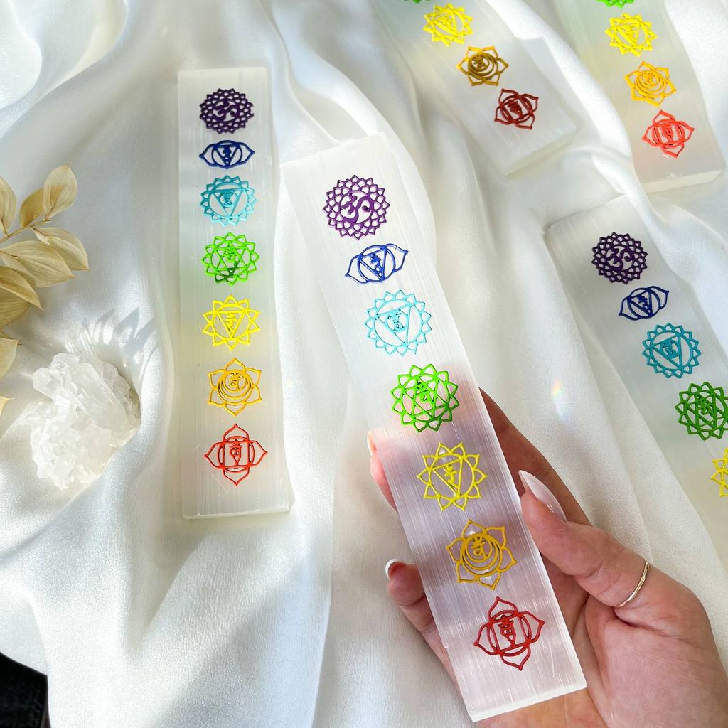 Радуга Самоцветов Пластина Селенит 7 чакр  фото 3