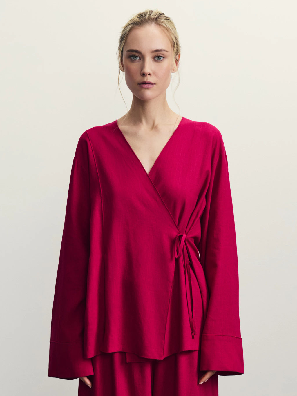 Кимоно из вискозы и льна / Zarina  фото 3