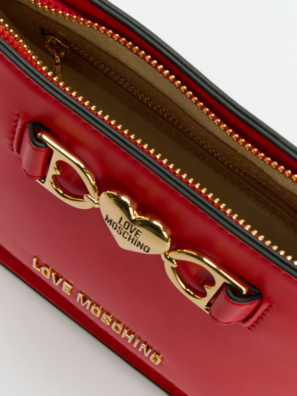 Женская сумка на плечо LOVE MOSCHINO LOVE CHAIN STRAP Артикул 4377089, рубиновый  фото 4