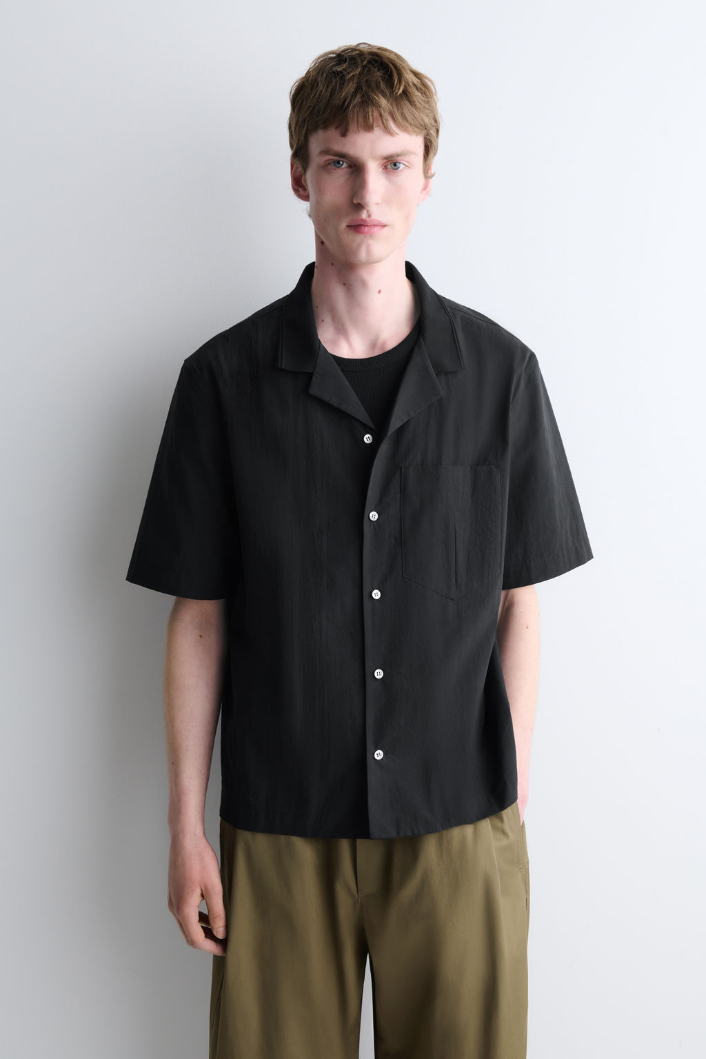 CAMISA DE ALGOD?N CON CUELLO ABIERTO - H&m фото 3