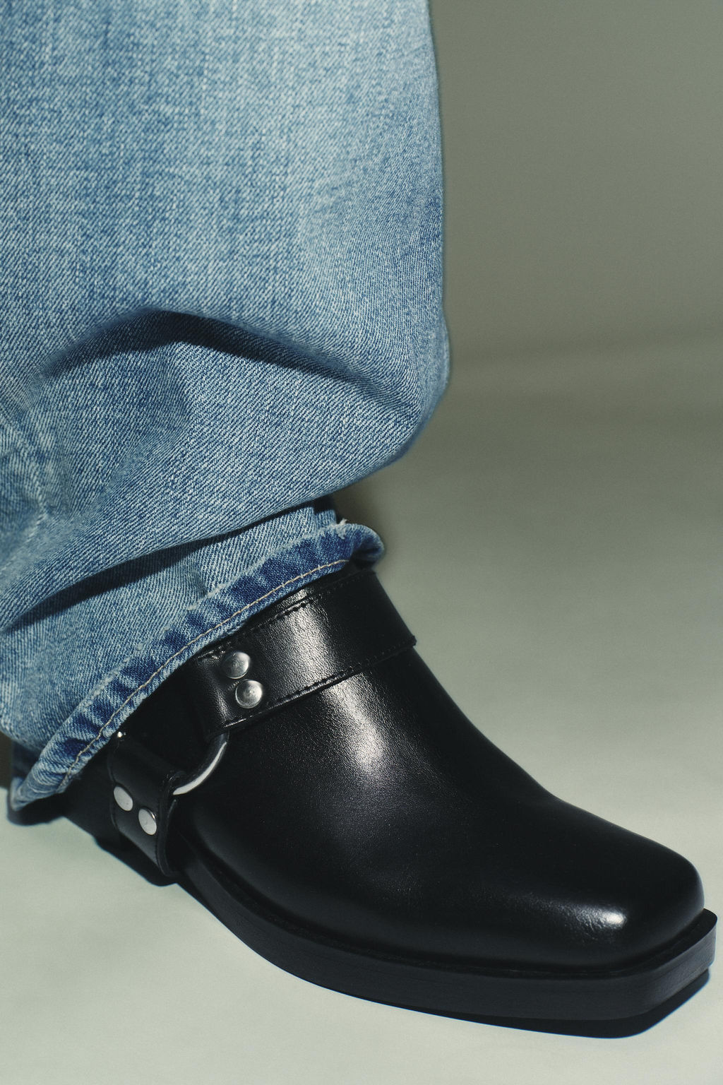LEATHER BIKER CLOGS - Zara фото 9
