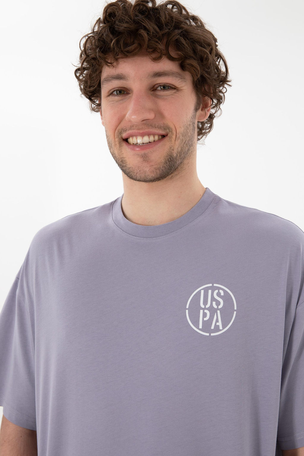 Erkek Oversize Fit Bisiklet Yaka Gri Ti__rt Sepette S_rpriz _ndirim - U.s. polo assn фото 3