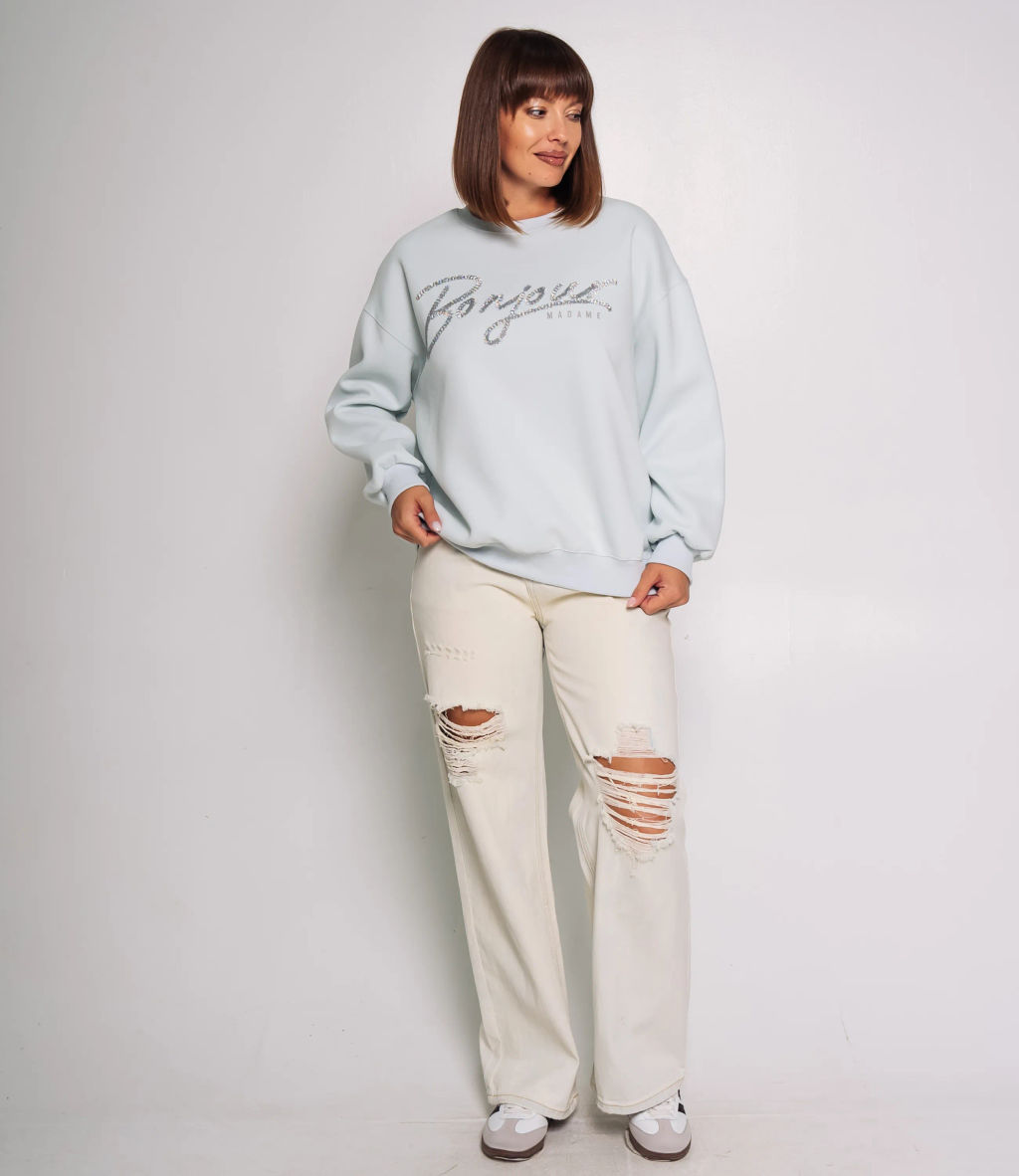 Свитшот #КТ2030 (1), светло-голубой