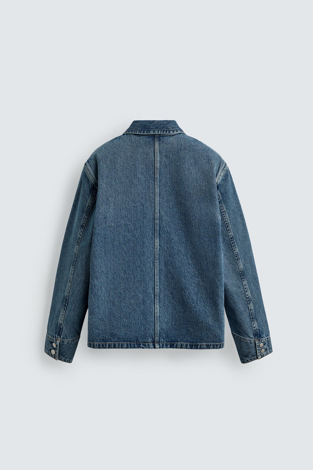 CAZADORA DENIM RELAXED FIT BOLSILLOS / Azul medio - Zara фото 10