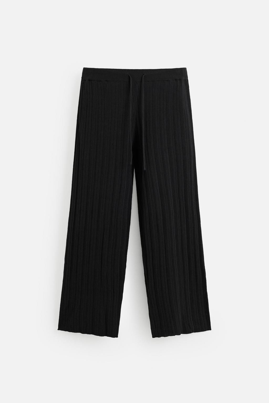 TEXTURED KNIT TROUSERS - Zara фото 6