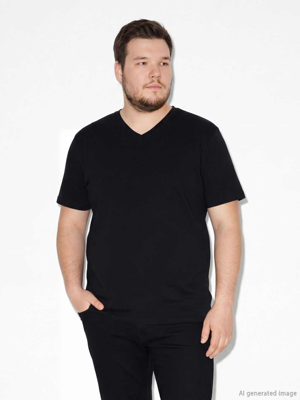 V Yaka Penye Erkek Ti??rt