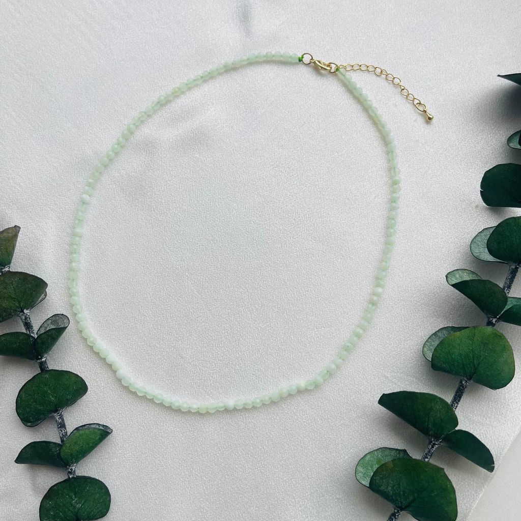 Бусы из зеленого Опала огранка 39 см +