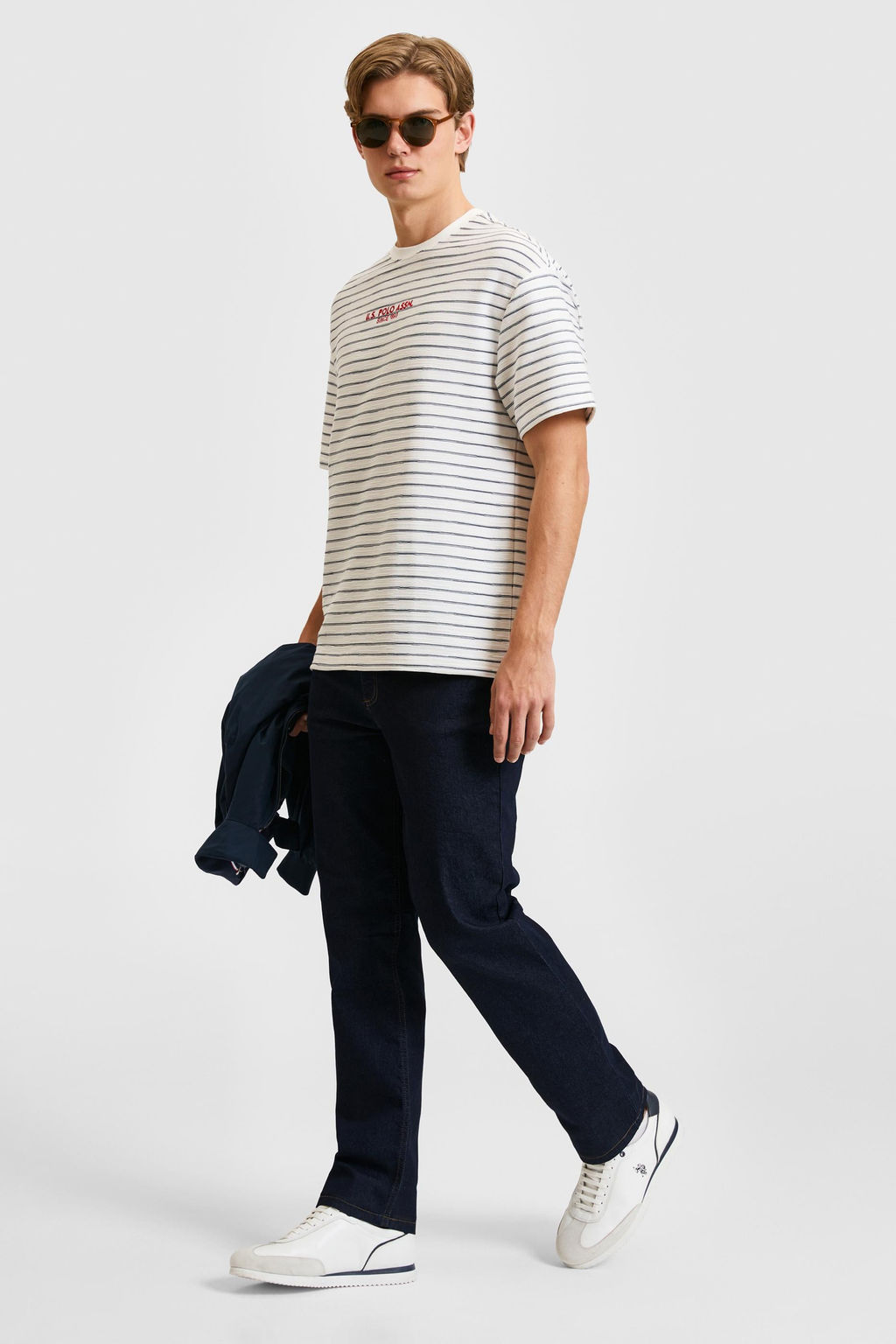 Erkek Comfort Fit Bisiklet Yaka Lacivert Ti__rt