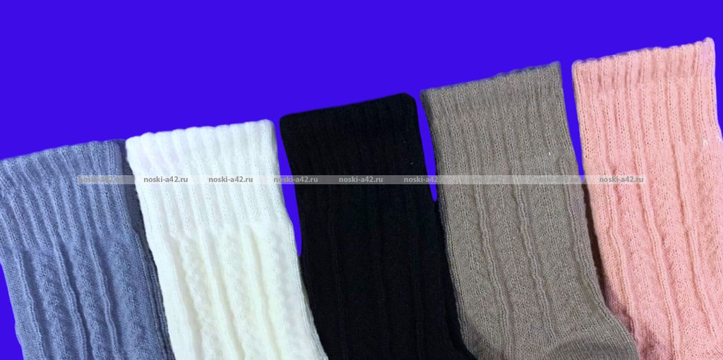 Цена за 10 пар. Термоноски женские из шерсти ламы и кашемира арт. 7159
