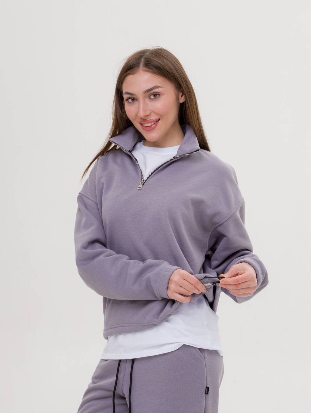 С НАЧЁСОМ костюм-трансформер с утяжками футер 3х нитка - Knitka wear фото 2