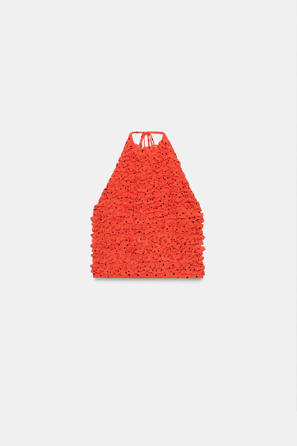 TOP HALTER VOLANTES LUNARES / Rojizo - Zara фото 8