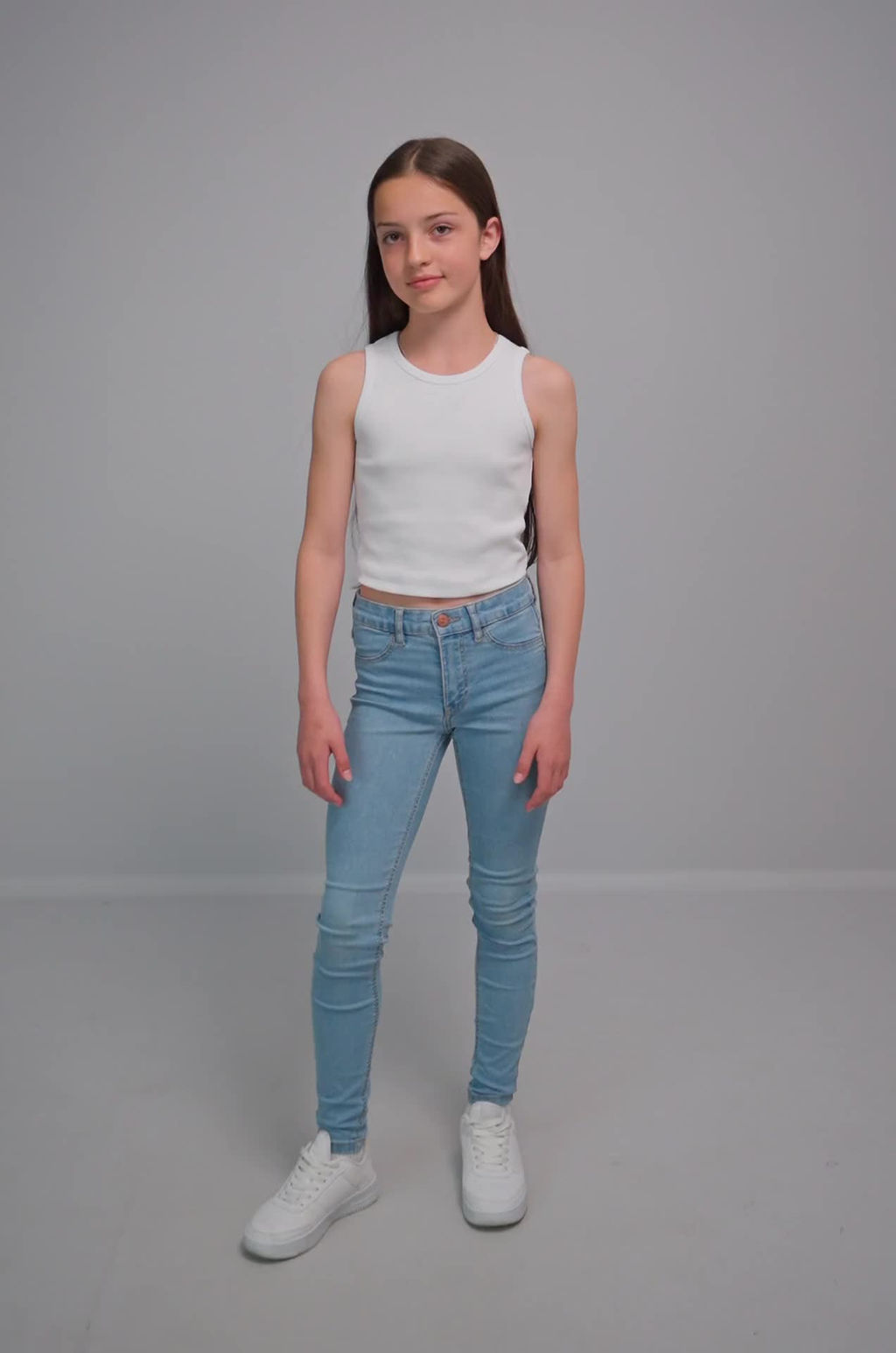 Майка-топ в рубчик для девочки Happyfox