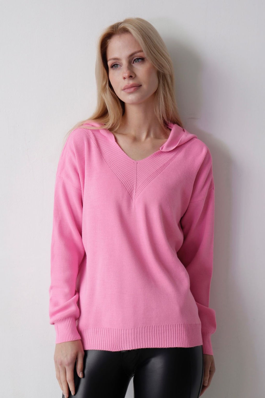 10669 Пуловер с капюшоном розовый - Martichelli фото 3