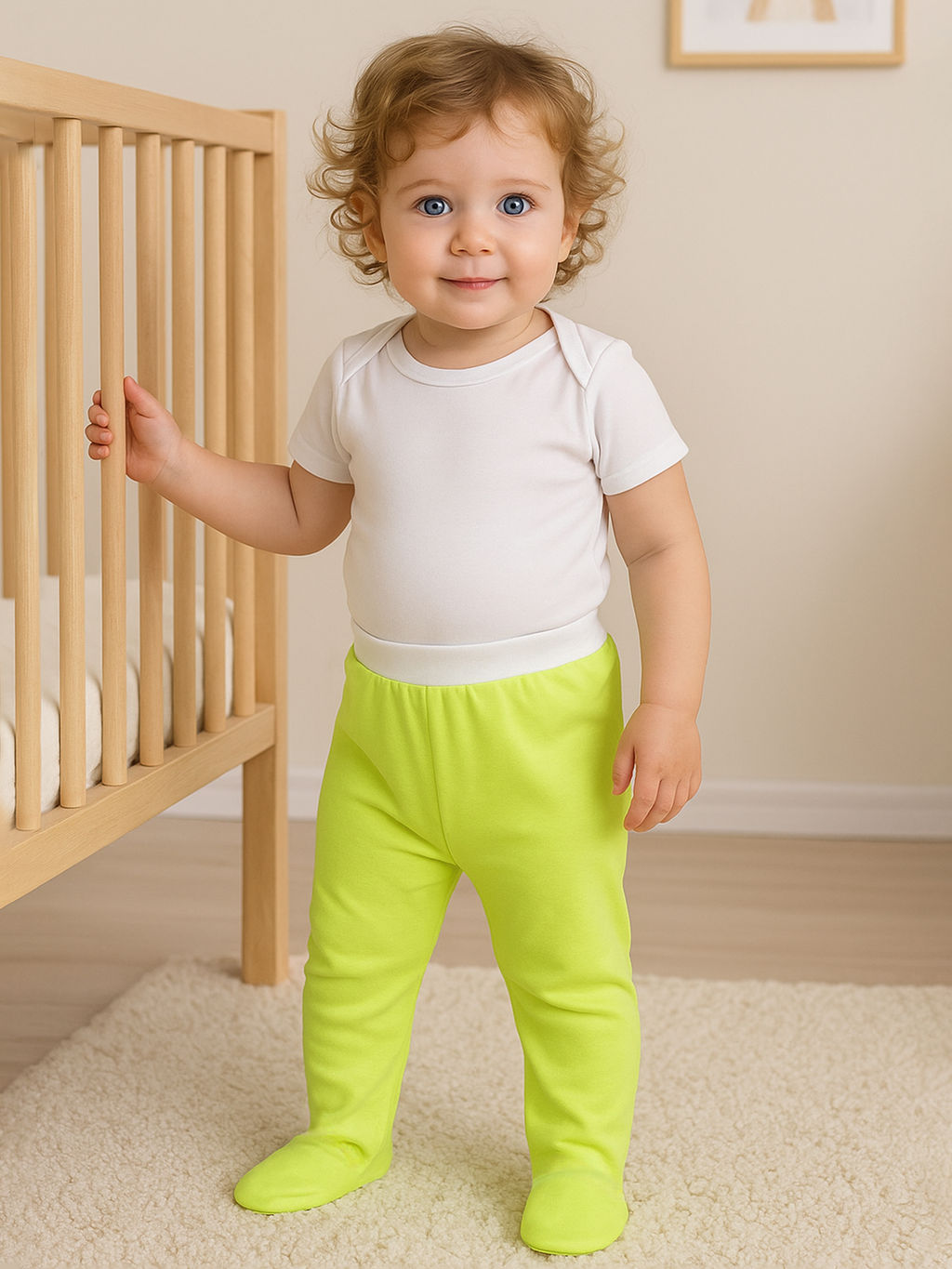 Ползунки короткие салатовые 224 (80, 52)