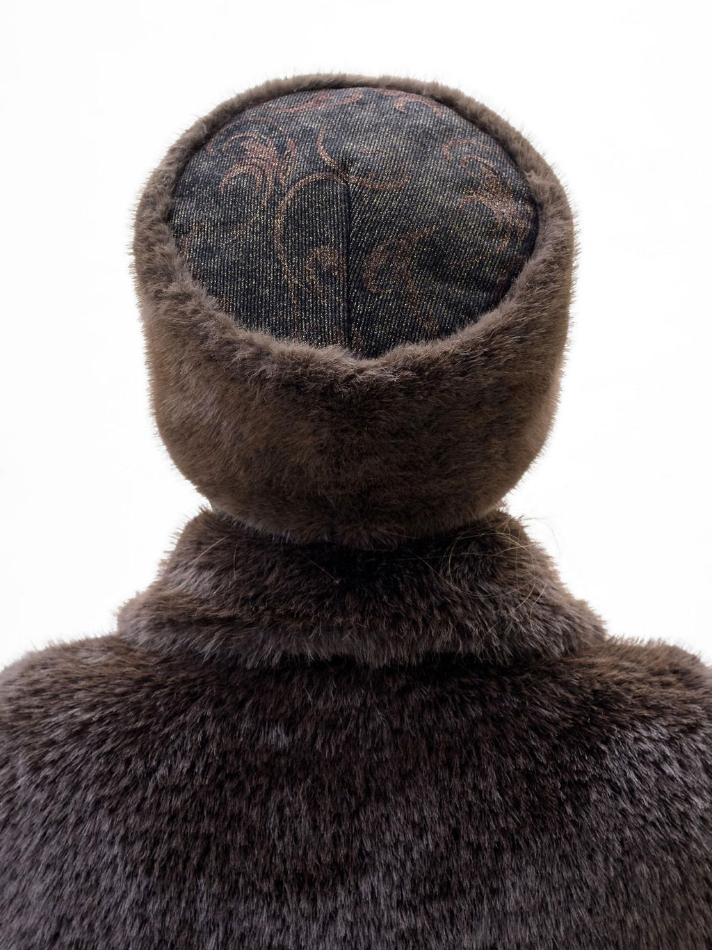 Т26-22 Таблетка кубанка вельветовая с мехом "норка"