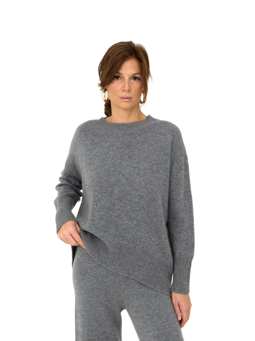 Джемпер женский из кашемира 1121 серый