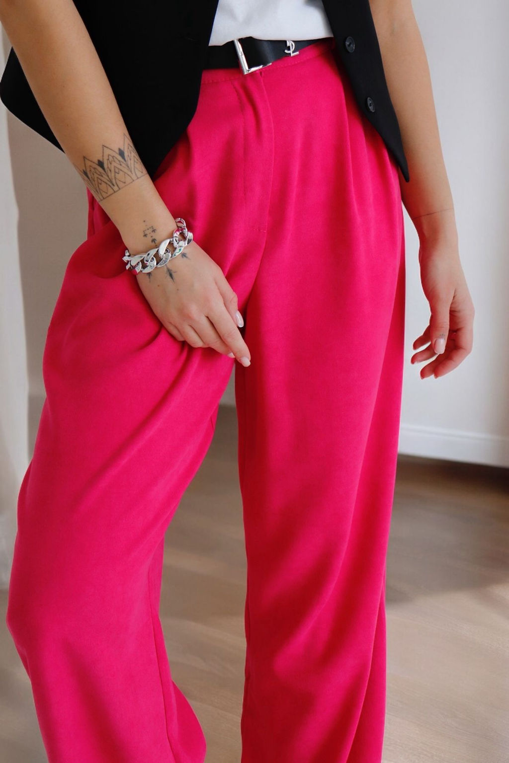 10549 Брюки-палаццо розовые - Martichelli фото 14