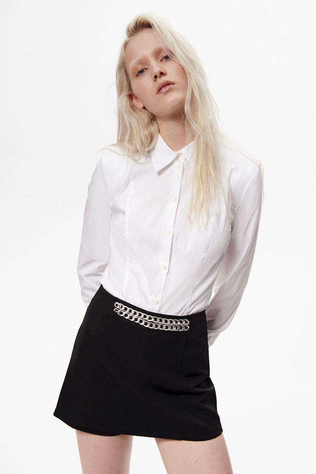 Minifalda pantalon con cadena decorativa - H&m фото 2