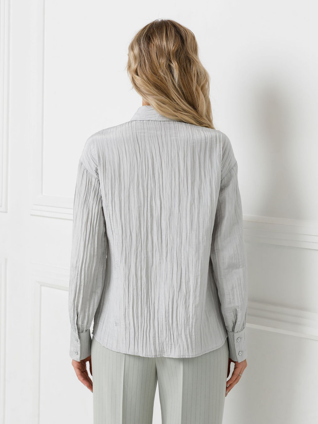 Блузка из вискозы с эффектом креш