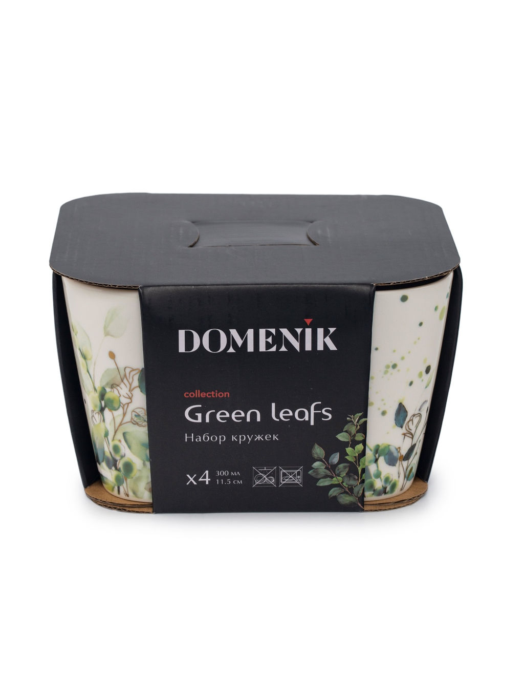 Набор кружек GREEN LEAFS 4шт 300мл - Domenik фото 2