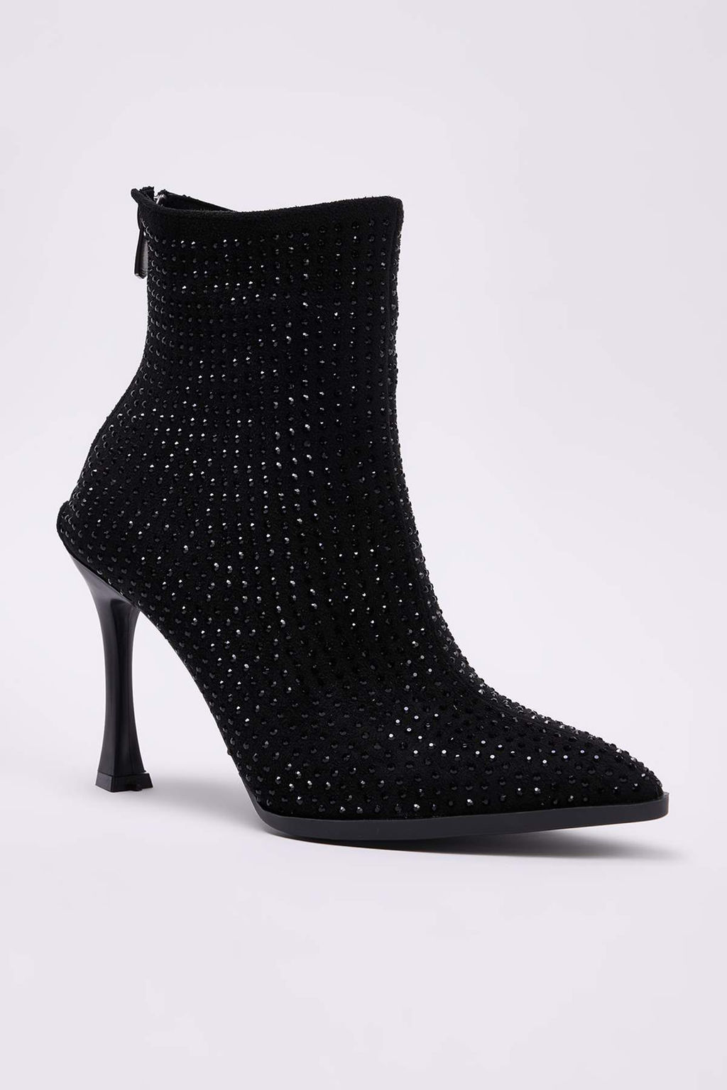 Siyah Tasl? Kad?n 9 cm Ince Topuklu Bot TAKAW26BO00118 - Trendyolmilla фото 3