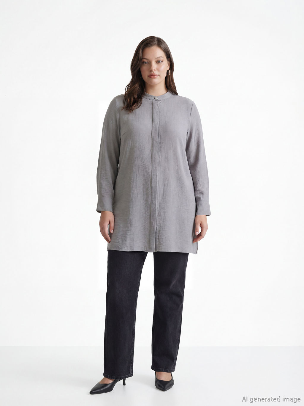 Hakim Yaka Dokulu Kad?n G?mlek Tunik