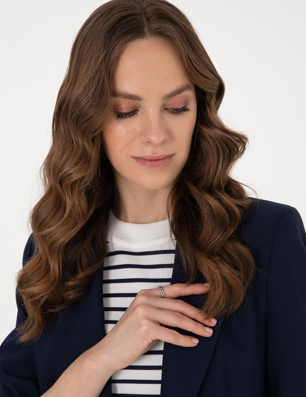 Lacivert Slim Fit Ceket