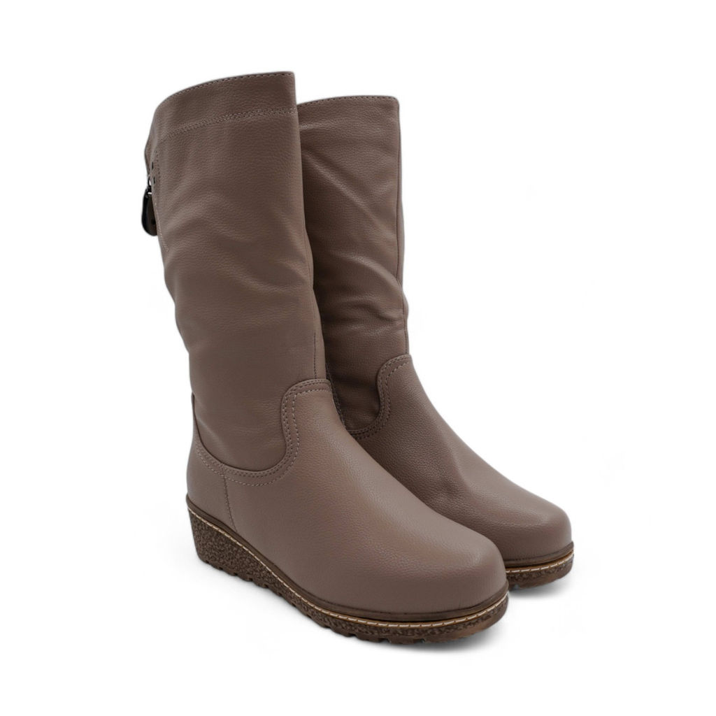 Зимние женские сапоги Н3595-17 светло-коричневые