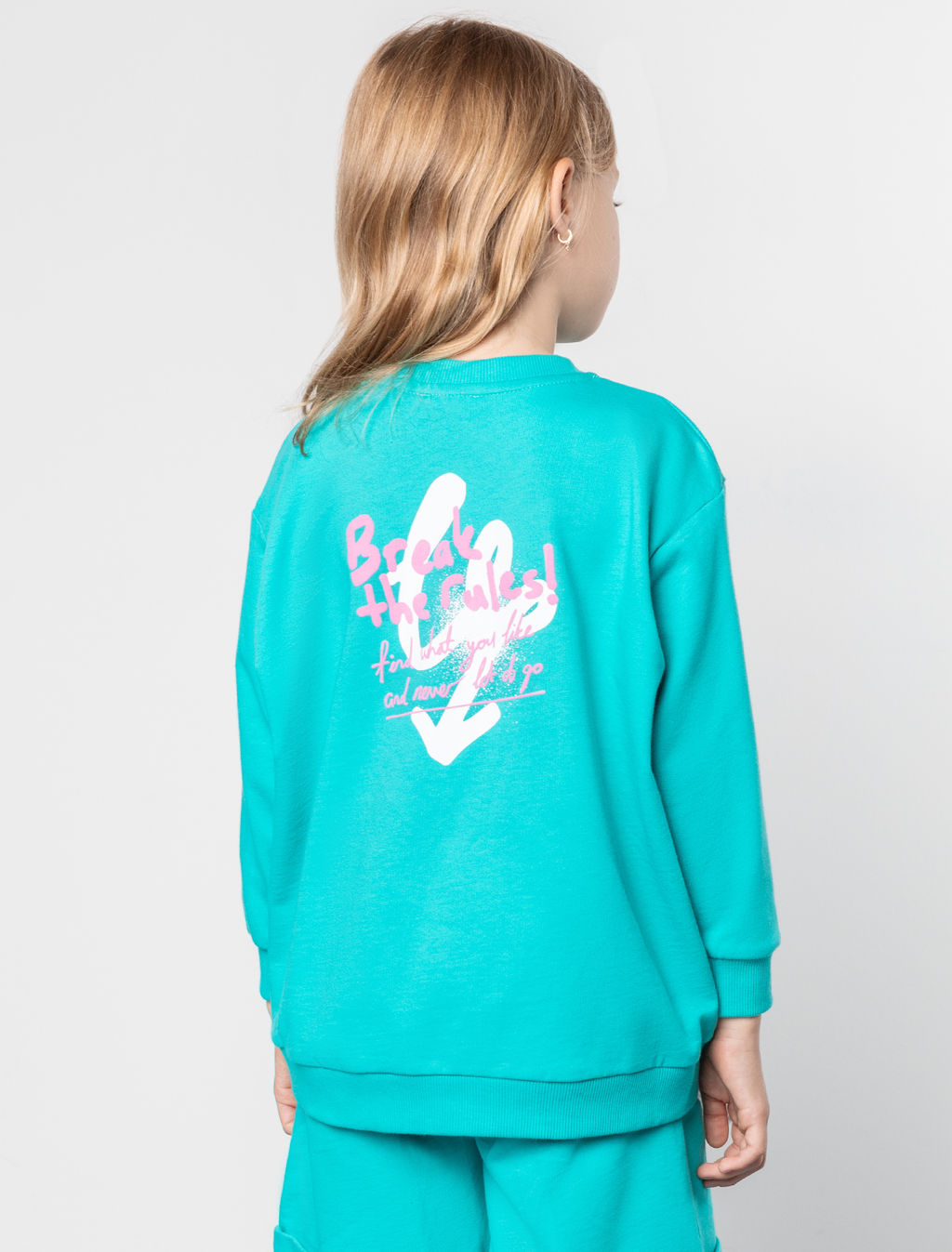 Свитшот из премиального футера с принтом