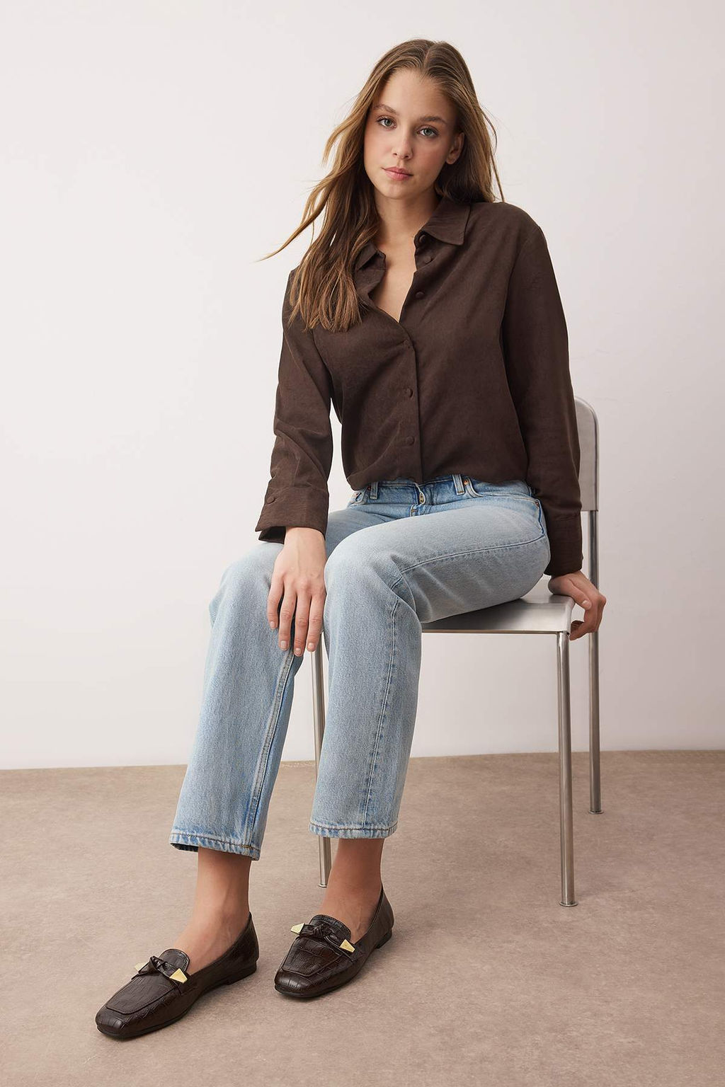 Koyu Kahverengi Kad?n Loafer Ayakkab? TAKAW26LA00012 - Trendyolmilla фото 4