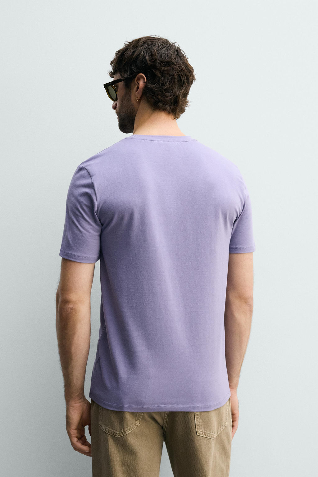 CAMISETA SLIM FIT B?SICA /01 / Malva claro - Zara фото 3