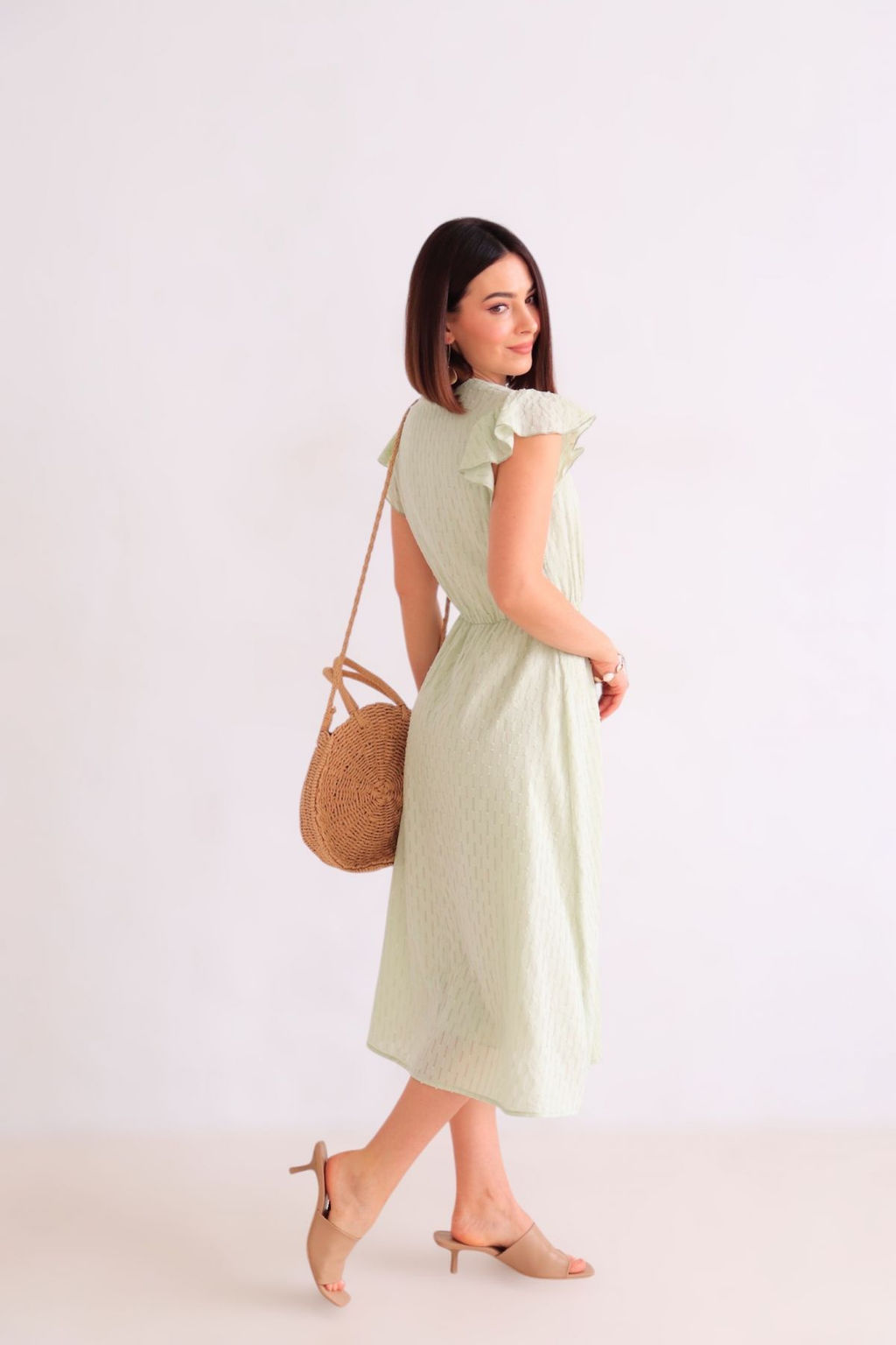 Martichelli Платье хлопковое мятное  фото 4