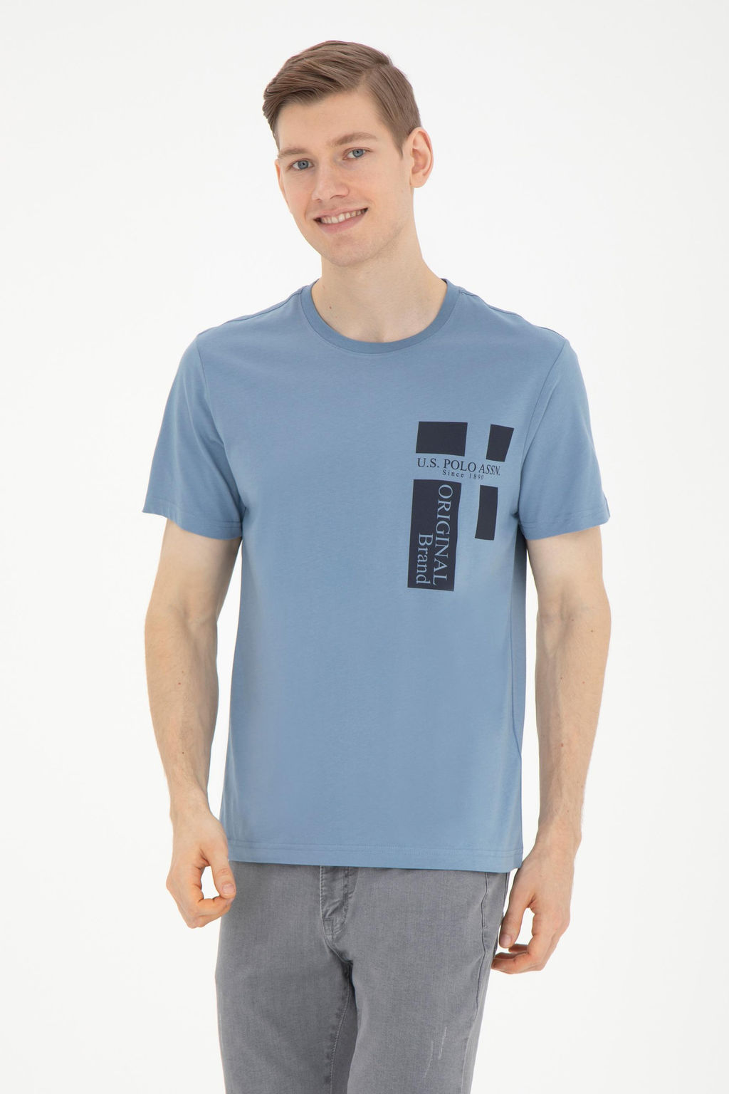 Мужская футболка цвета индиго - U.s. polo assn фото 8