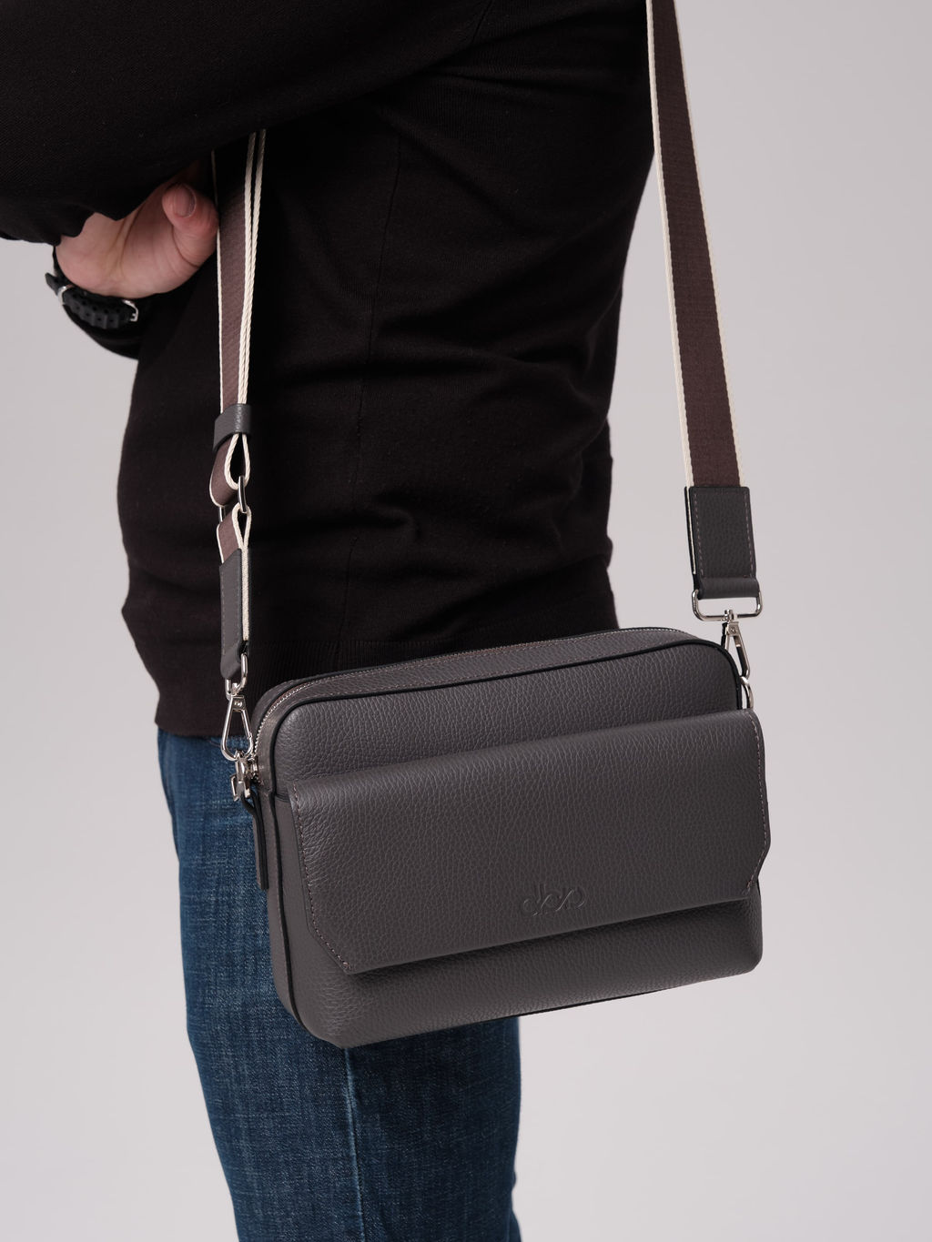 Мужская кожаная сумка Bora DBR 7113 темный лес фото 4