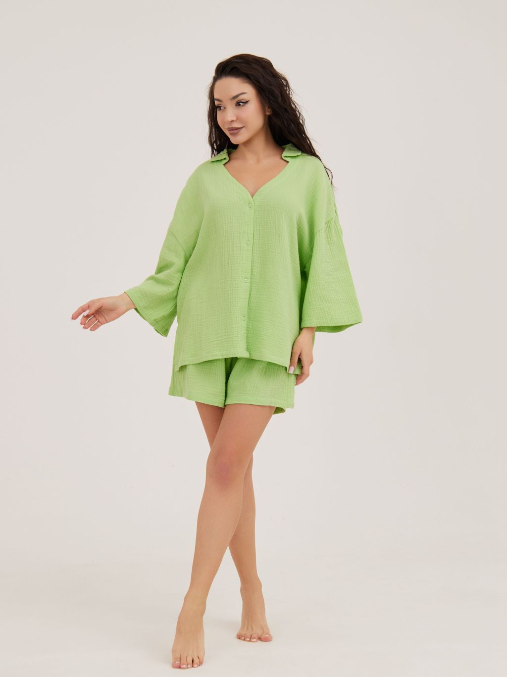 Цены тают. Пижама жен. Ashli зеленый - Sensera фото 2
