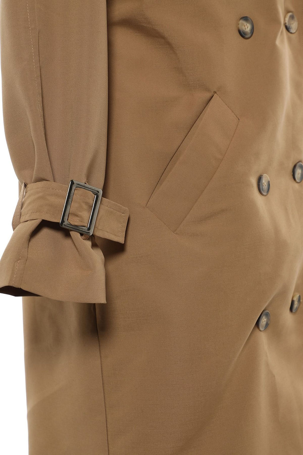 Trendyolmilla Haki Kemerli Ruzgarl?k Detayl? Su Itici Uzun Trenckot TWOSS21TR0005  фото 39