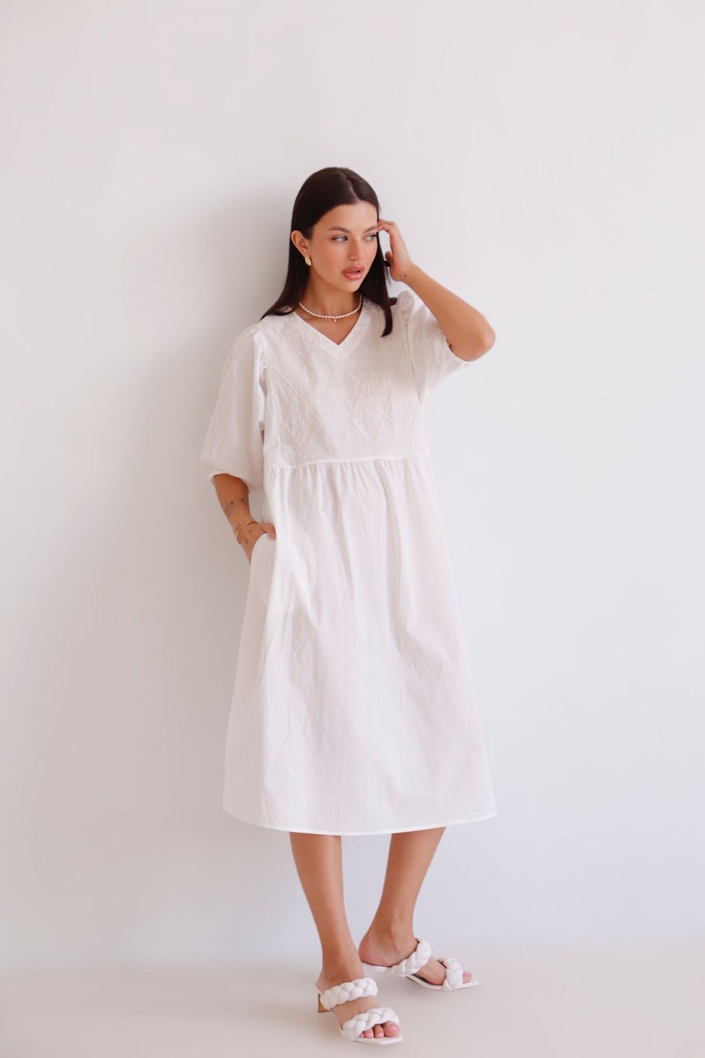 13187 Платье молочное из хлопка - Martichelli фото 5