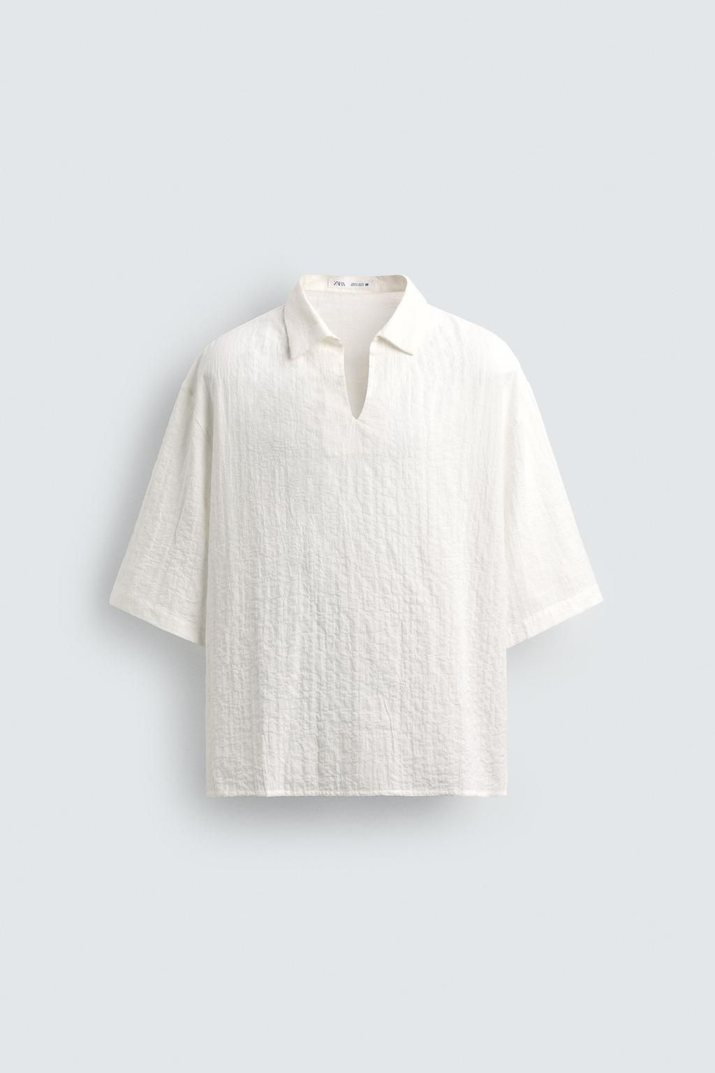 TEXTURED POLO SHIRT - Zara фото 7